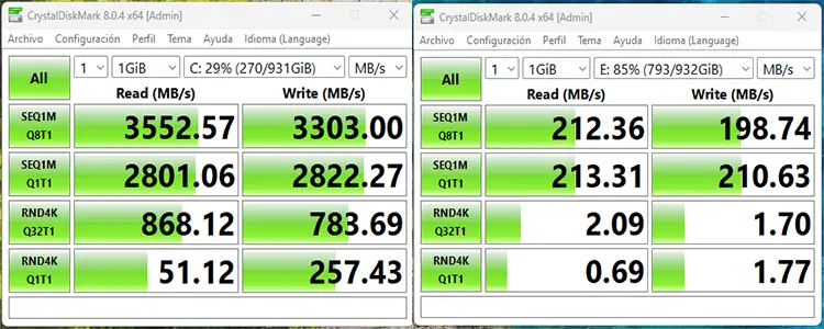 Comparación de Velocidad SSD M.2 Gen 3.0 VS HDD Mecánico